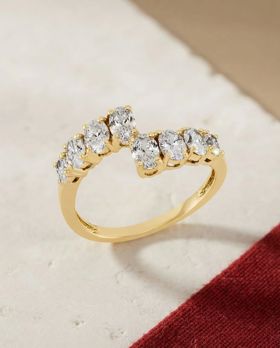 Ring 18 Karat Gelbgold · drapiert