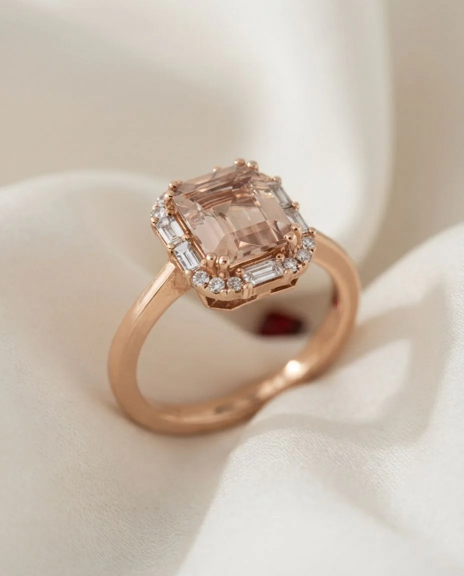 Ring 14 Karat Roségold · drapiert