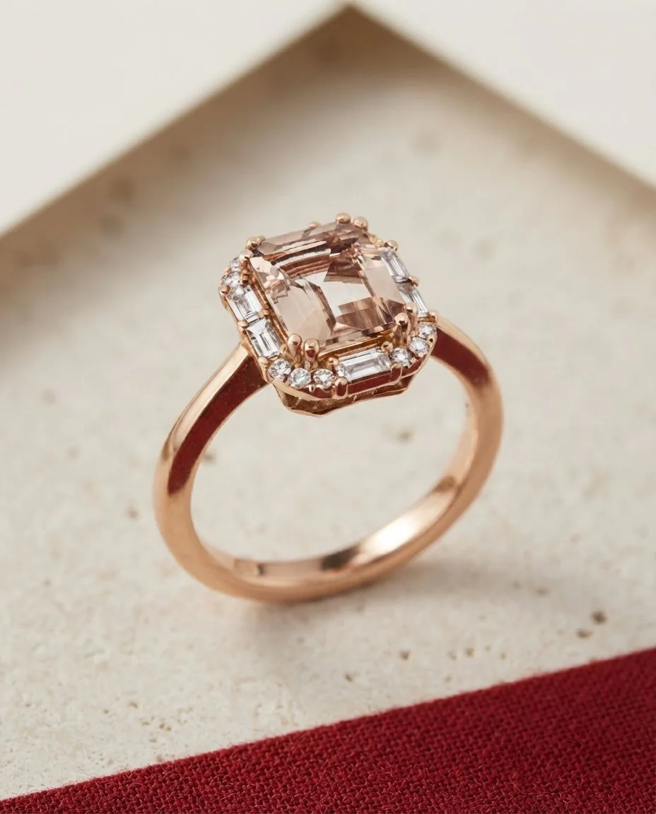 Ring 14 Karat Roségold · drapiert