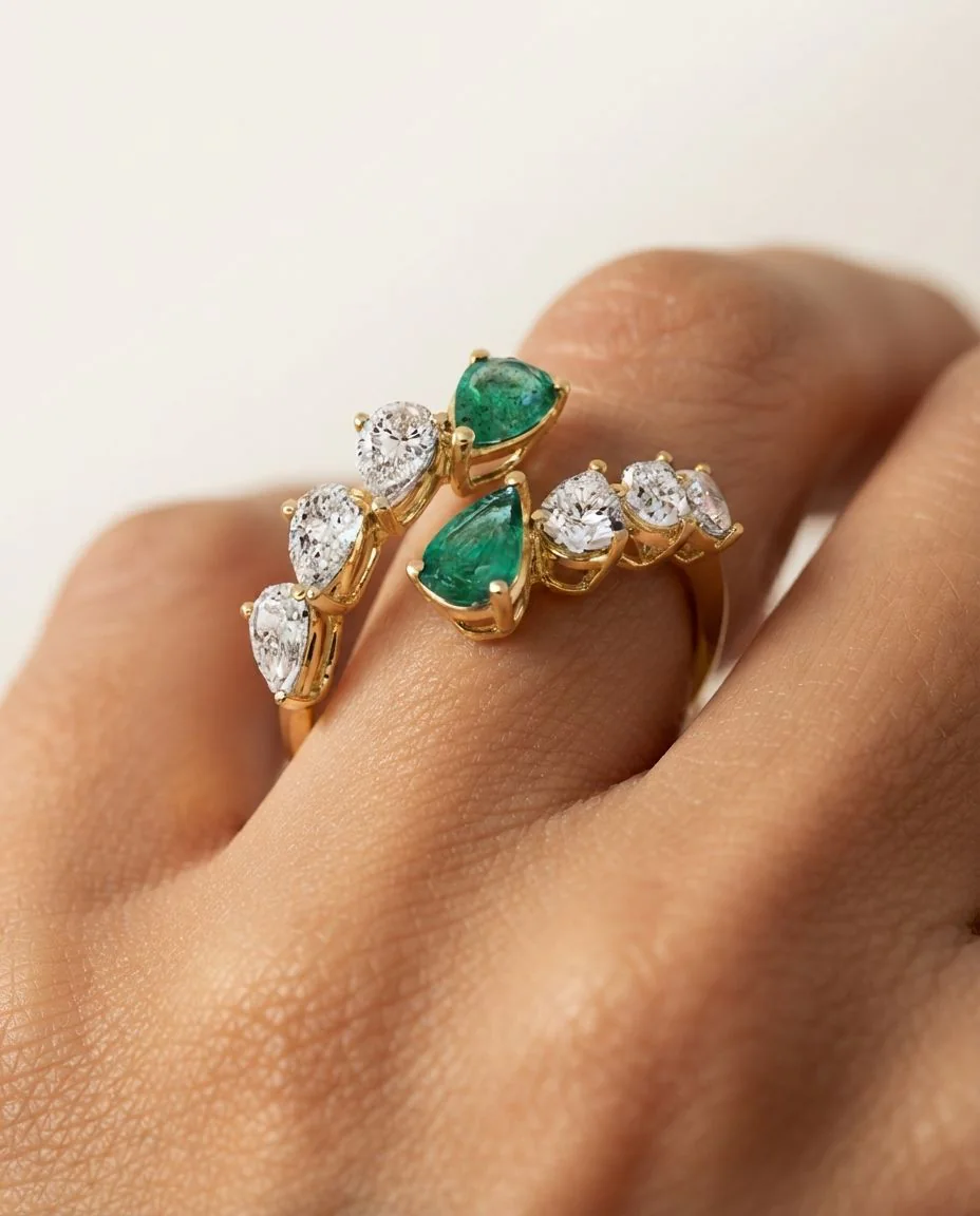 Ring 18 Karat Gelbgold · getragen