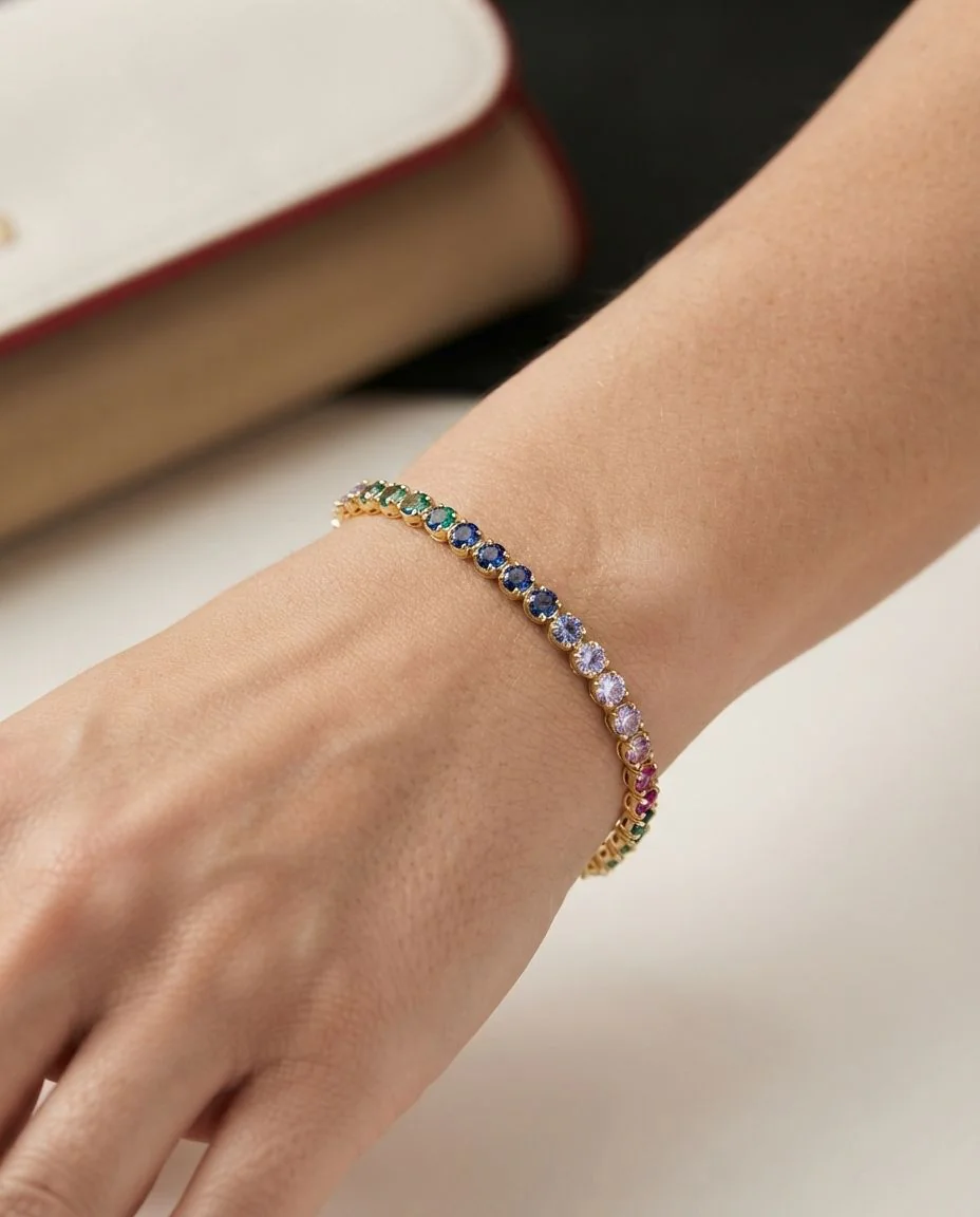 Armband 18 Karat Gelbgold · getragen