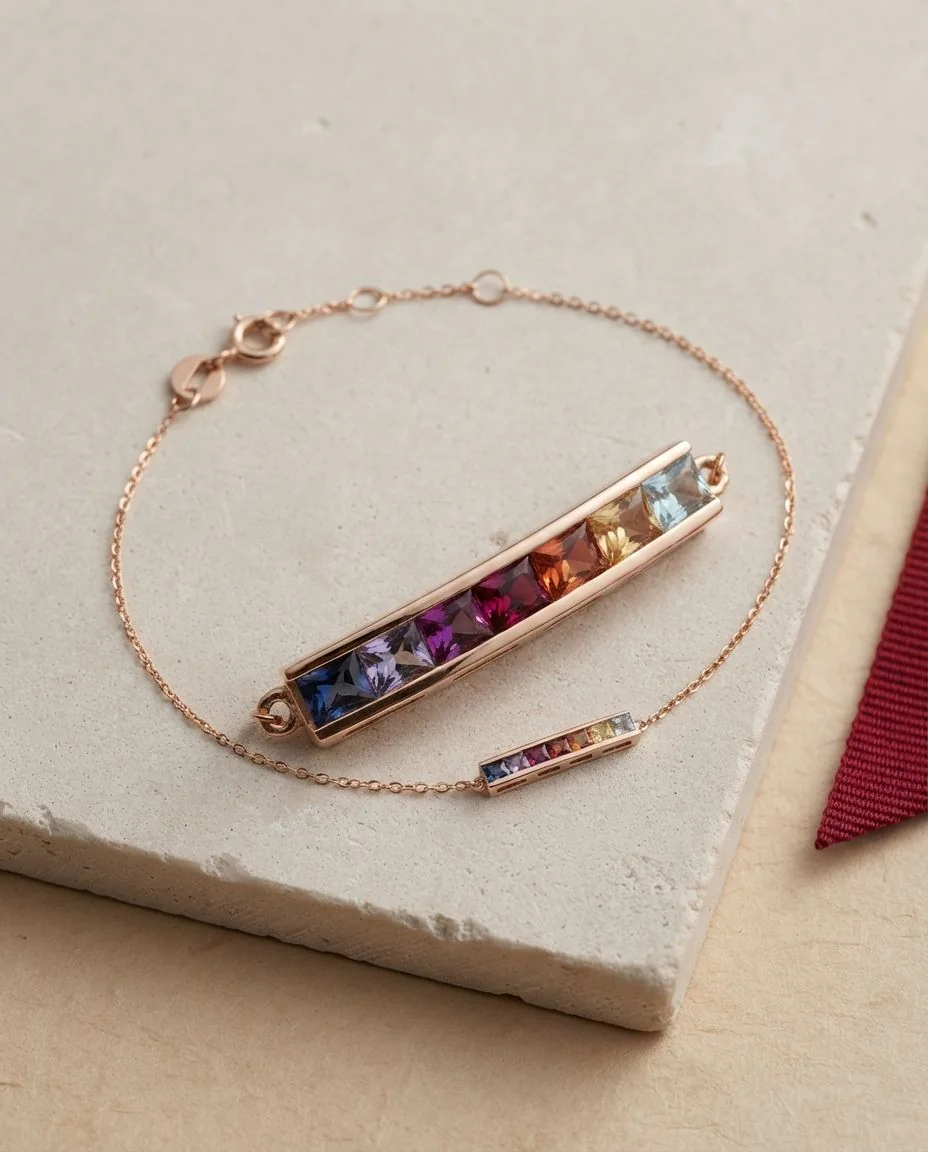 Armband 18 Karat Roségold, mit ZÖ 15 cm + 16.5 cm · drapiert