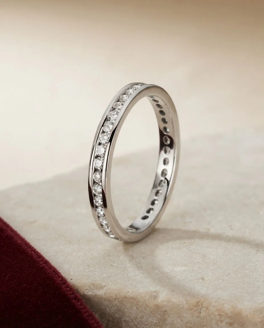 Ring 14 Karat Weißgold · drapiert