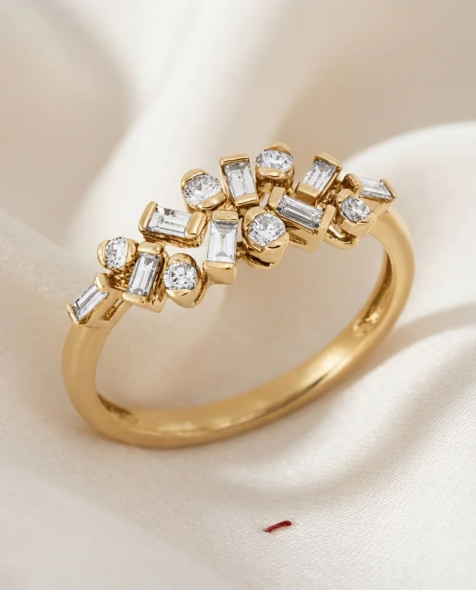 Ring 14 Karat Gelbgold · drapiert