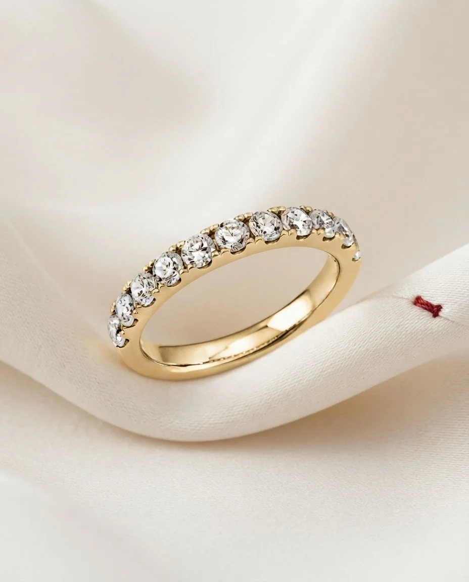 Ring 14 Karat Gelbgold · drapiert