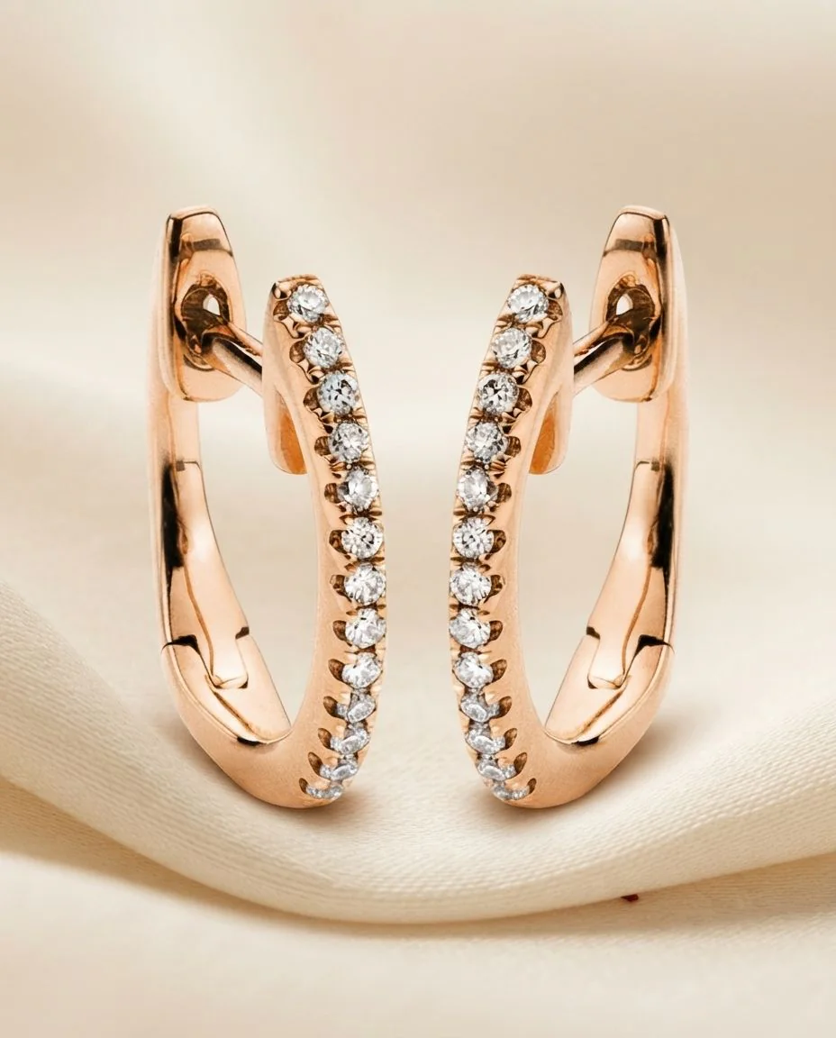 Creolen 18 Karat Roségold · drapiert