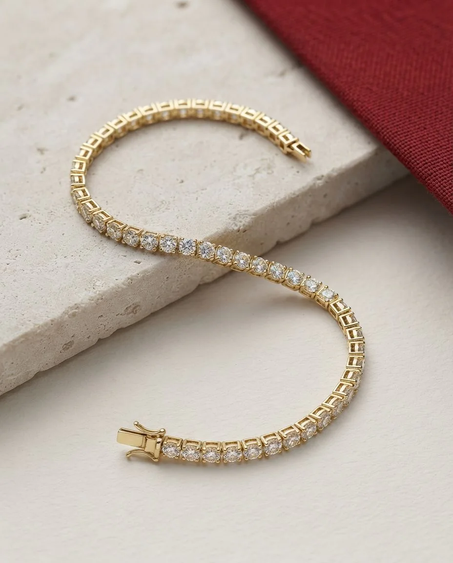 Armband 4er-Krappe 18 Karat Gelbgold · drapiert
