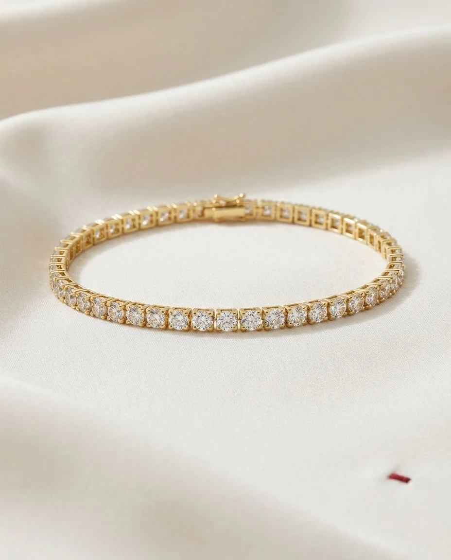 Armband 4er-Krappe 18 Karat Gelbgold, Premium Edition · drapiert