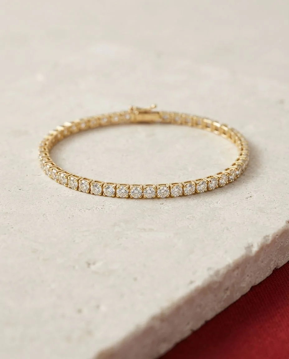 Armband 4er-Krappe 18 Karat Gelbgold, Premium Edition · drapiert