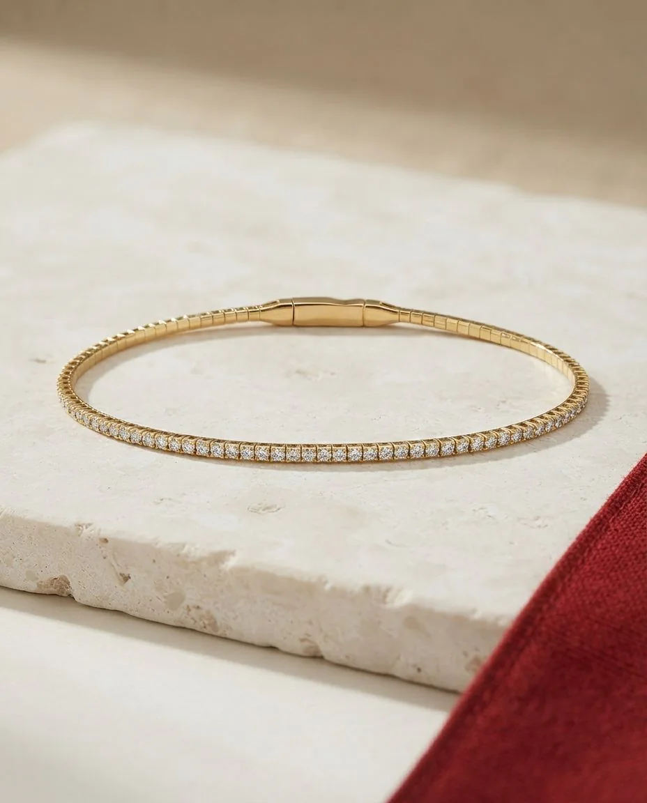 Armreif 18 Karat Gelbgold · drapiert