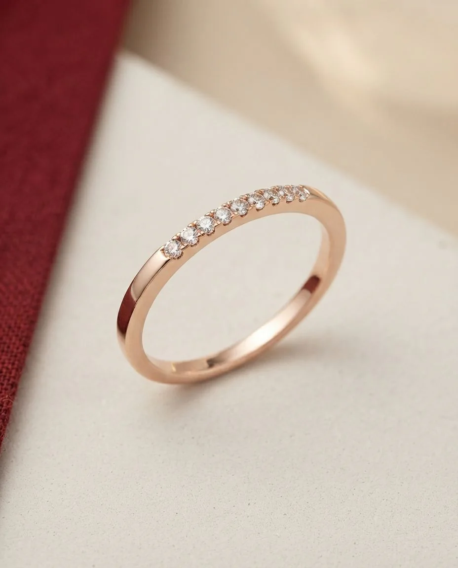 Ring 18 Karat Roségold · drapiert
