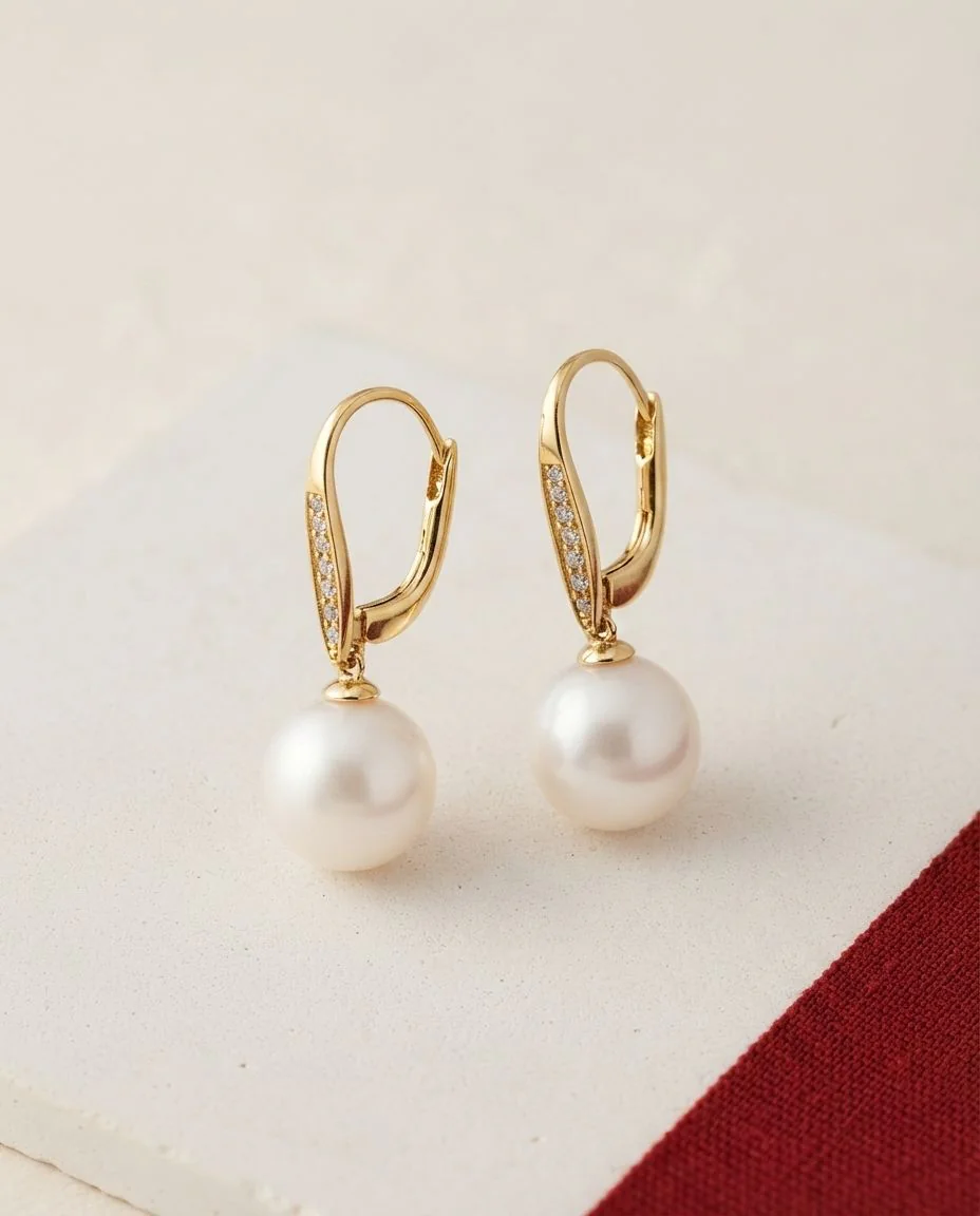 Ohrschmuck 18 Karat Gelbgold · drapiert