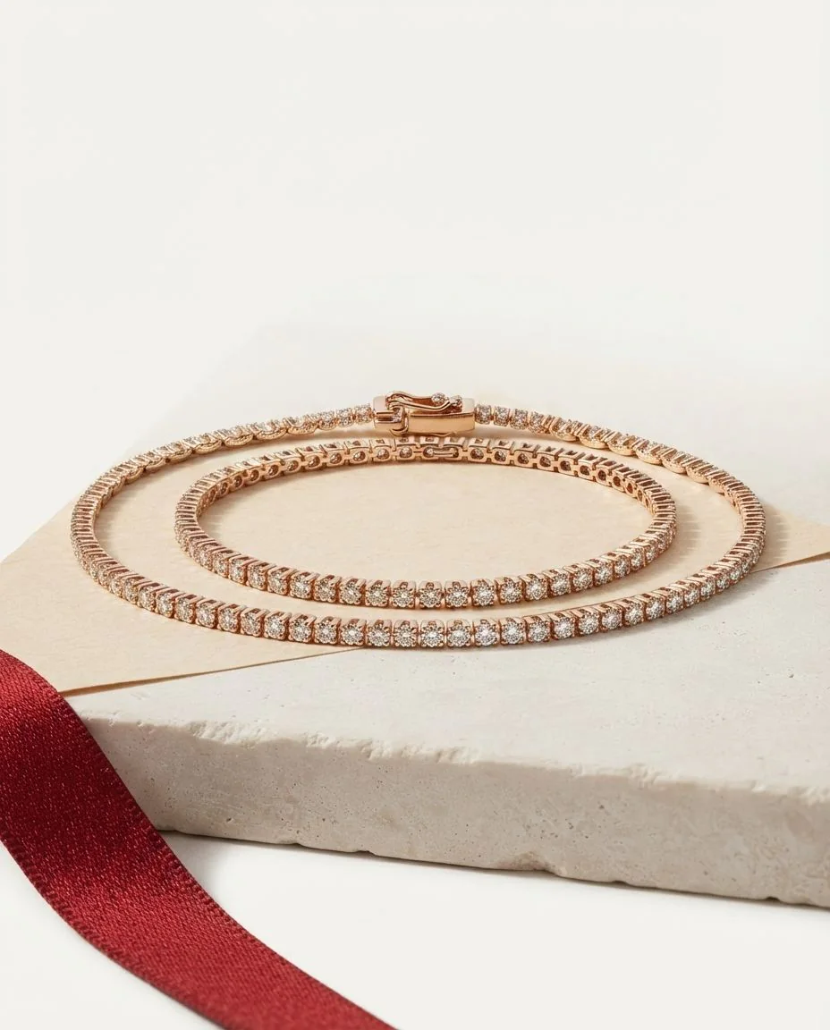 Armband 18 Karat Roségold · drapiert
