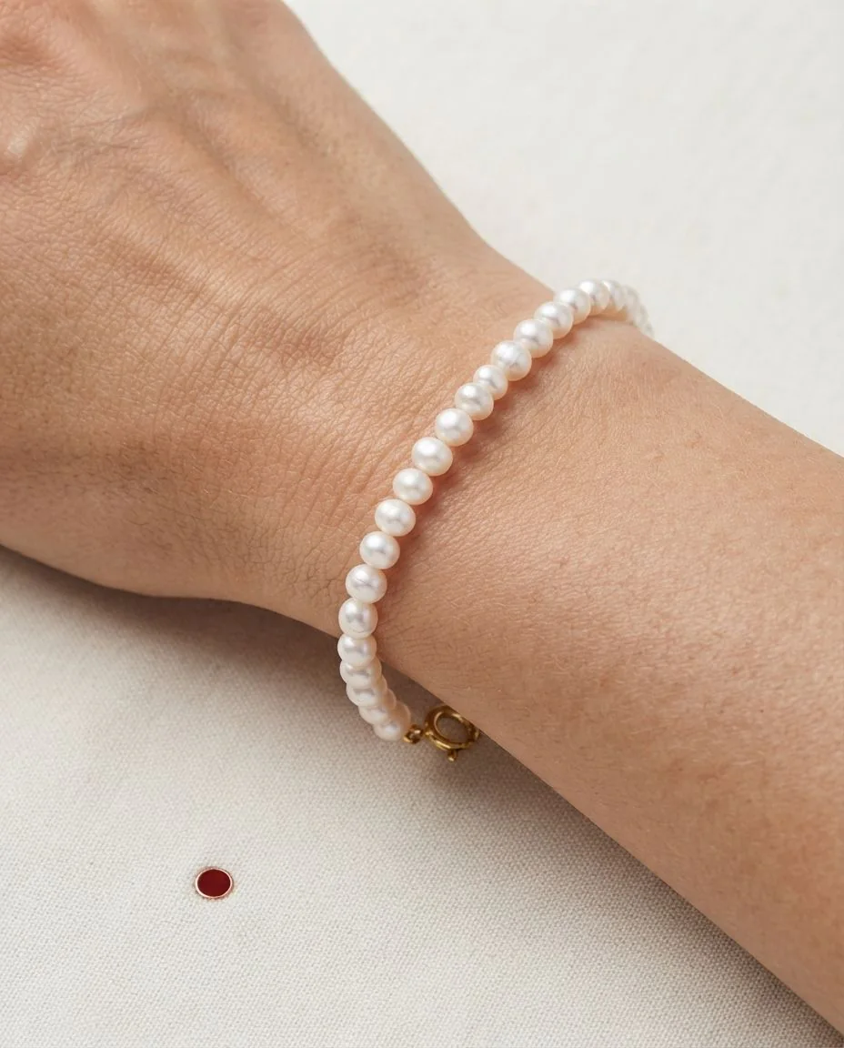 Armband 18 Karat Gelbgold · getragen