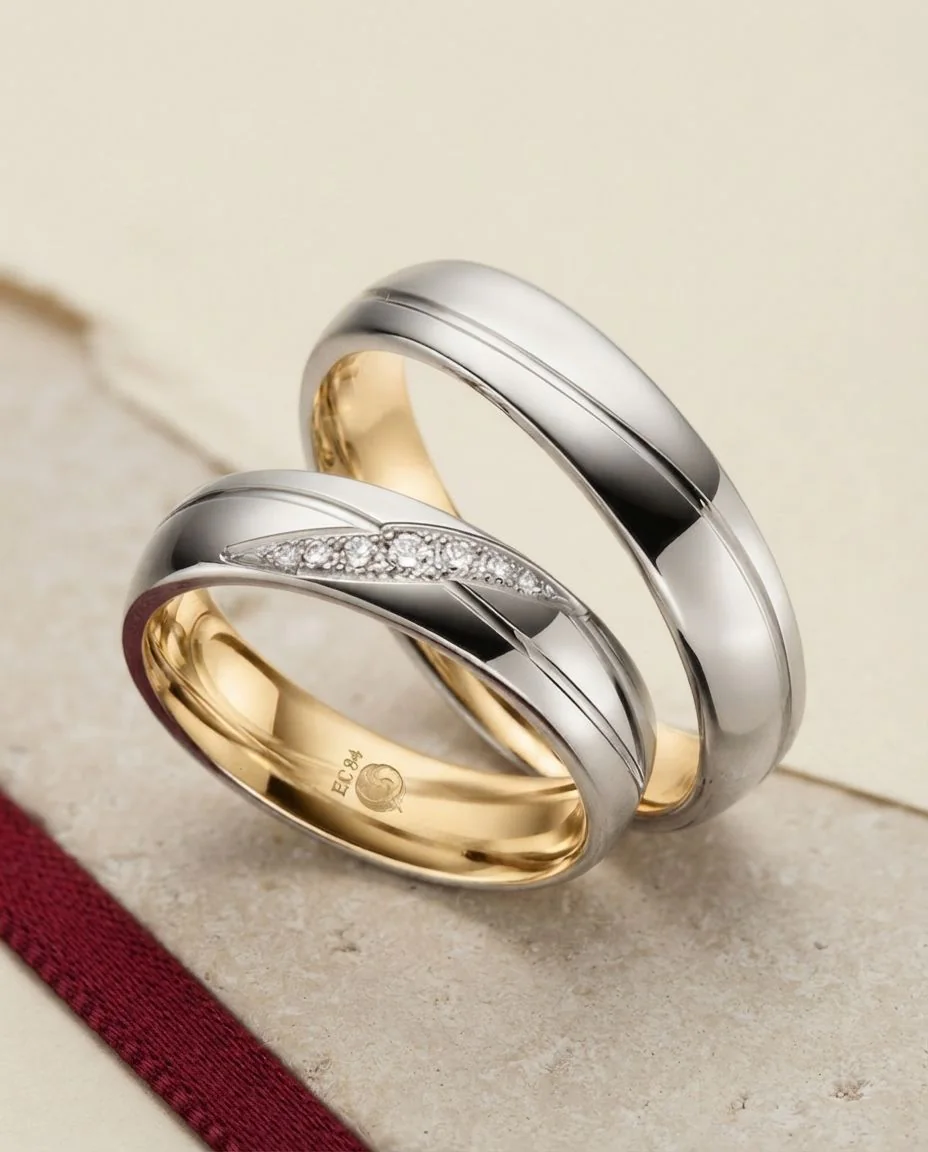 Trauringe · RU-1534-10 · Platin 600/- · drapiert