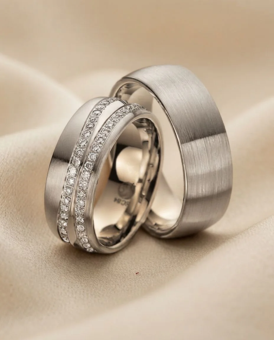 Trauringe · RU-1148-3 · Platin 600/- · drapiert