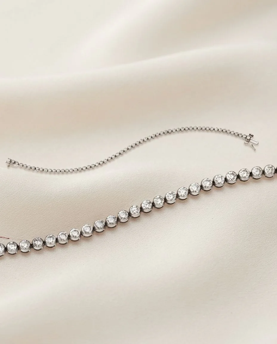 Armband 14 Karat Weißgold · drapiert