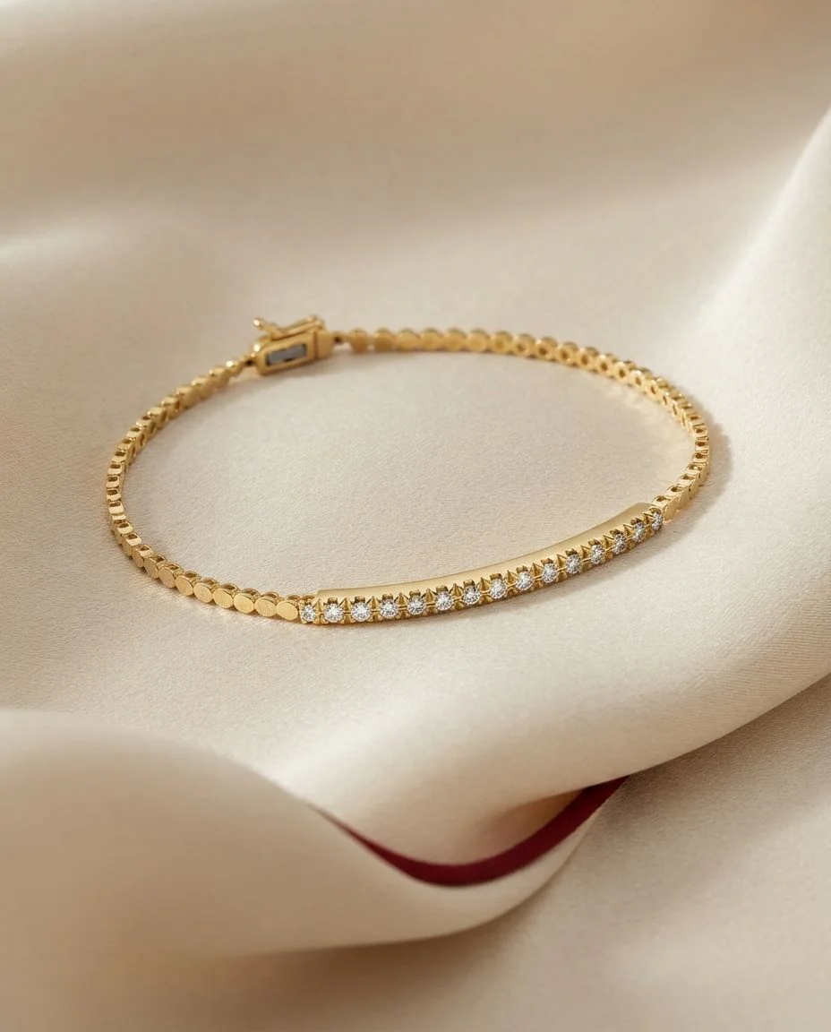 Armband 18 Karat Gelbgold · drapiert