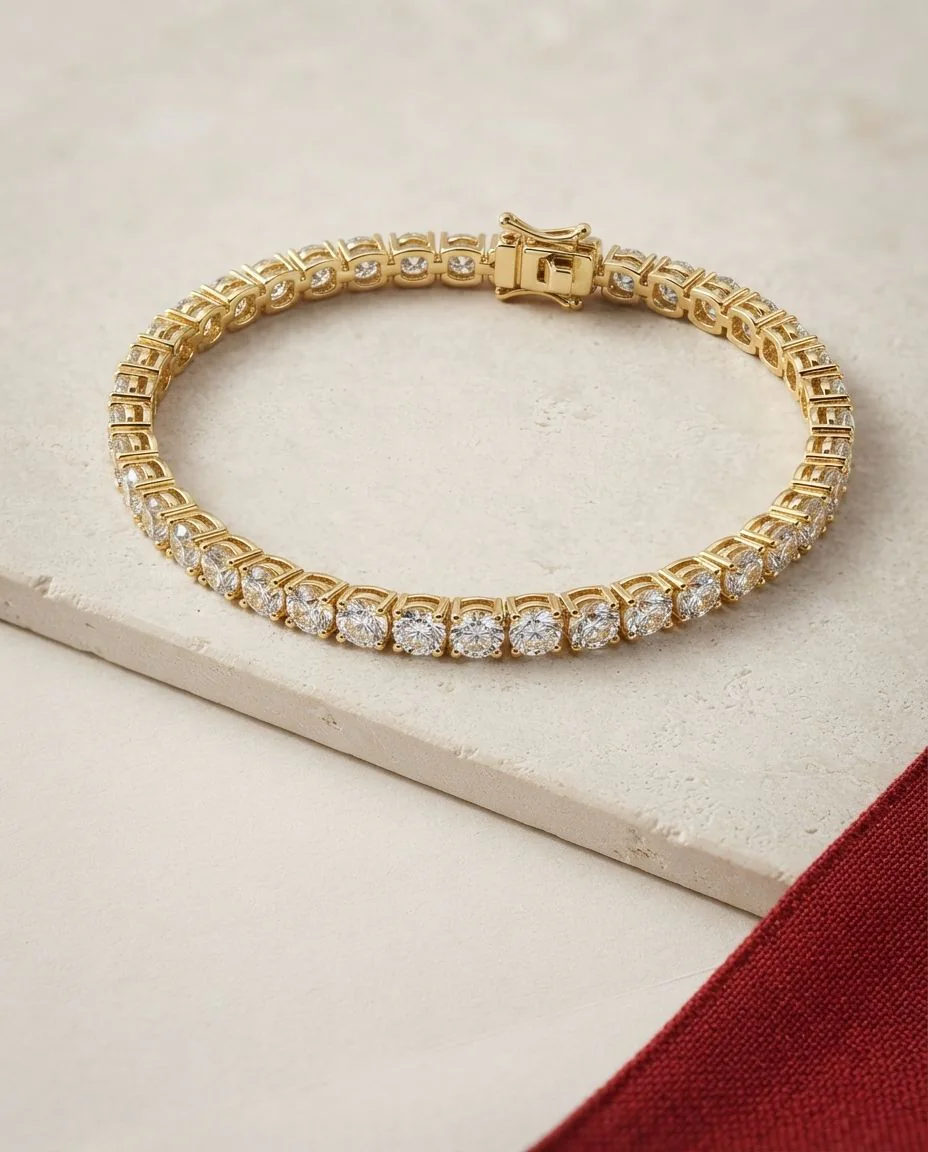 Armband 4er-Krappe 18 Karat Gelbgold · drapiert
