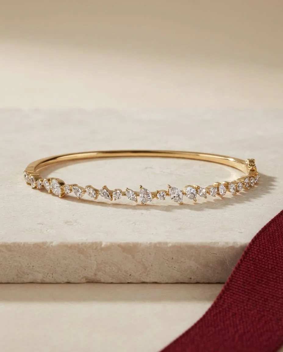 Armreif 18 Karat Gelbgold · drapiert