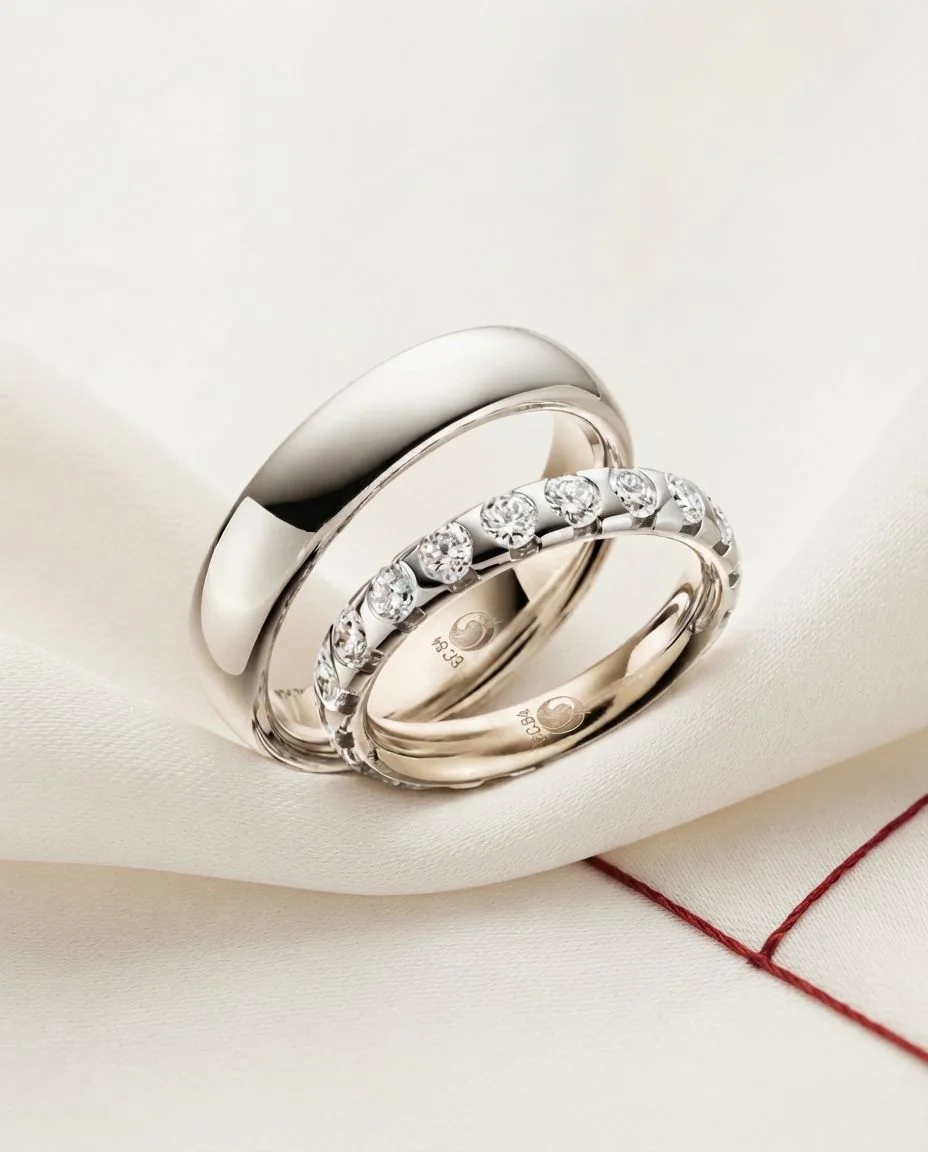 Trauringe · RU-1044-5 · Platin 600/- · drapiert