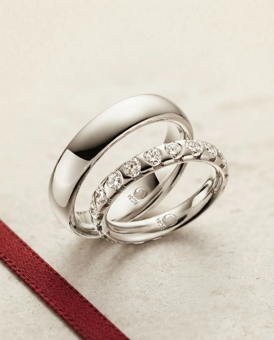 Trauringe · RU-1044-5 · Platin 600/- · drapiert