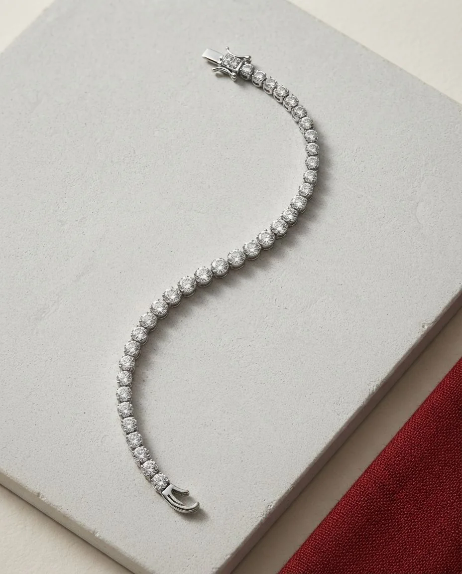 Armband 14 Karat Weißgold · drapiert