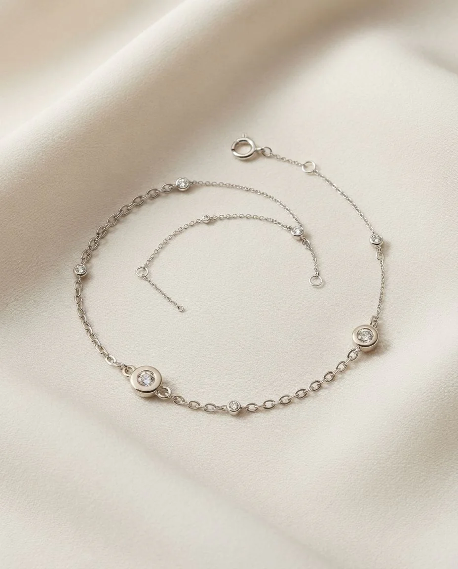 Armband 18 Karat Weißgold · drapiert