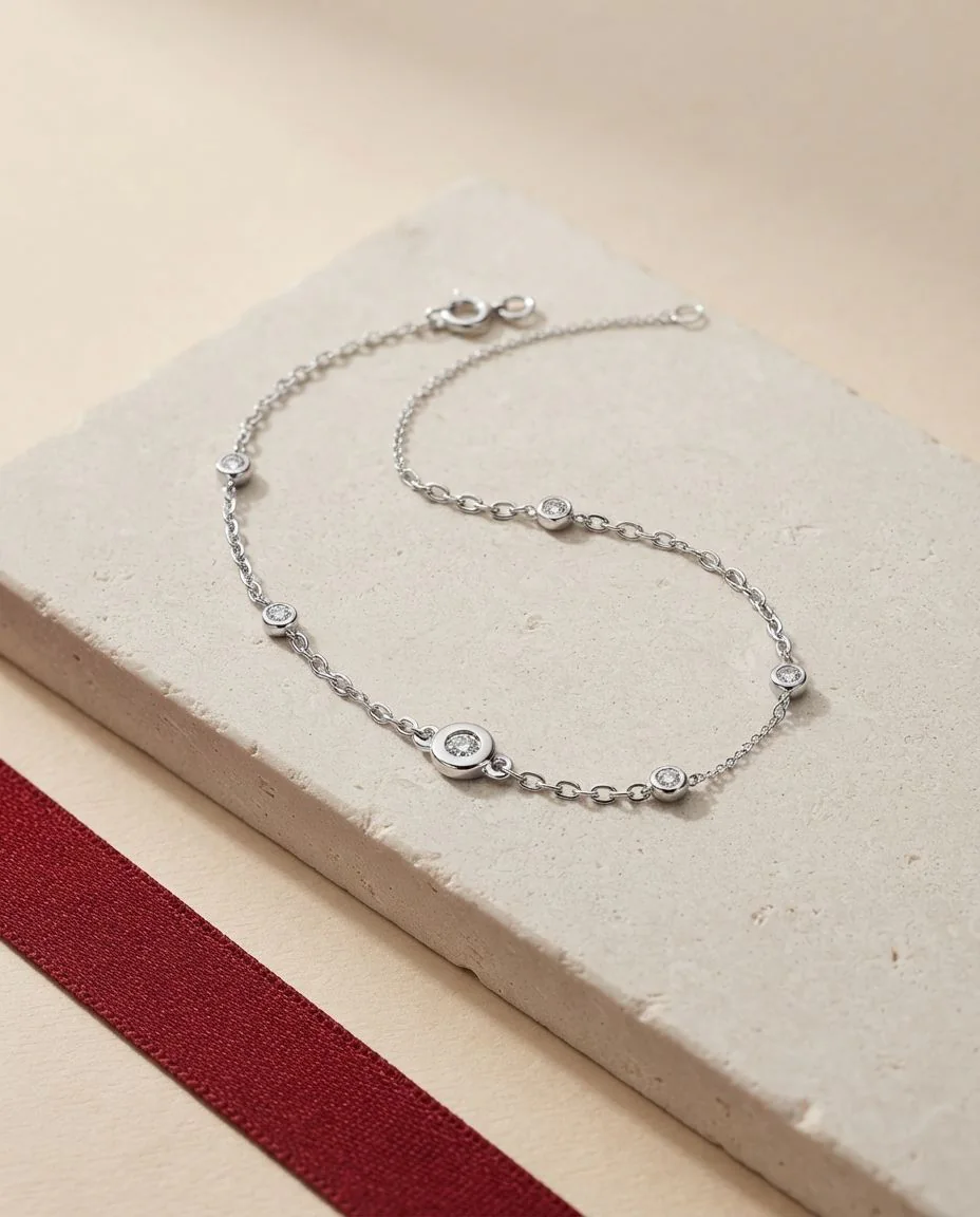 Armband 18 Karat Weißgold · drapiert
