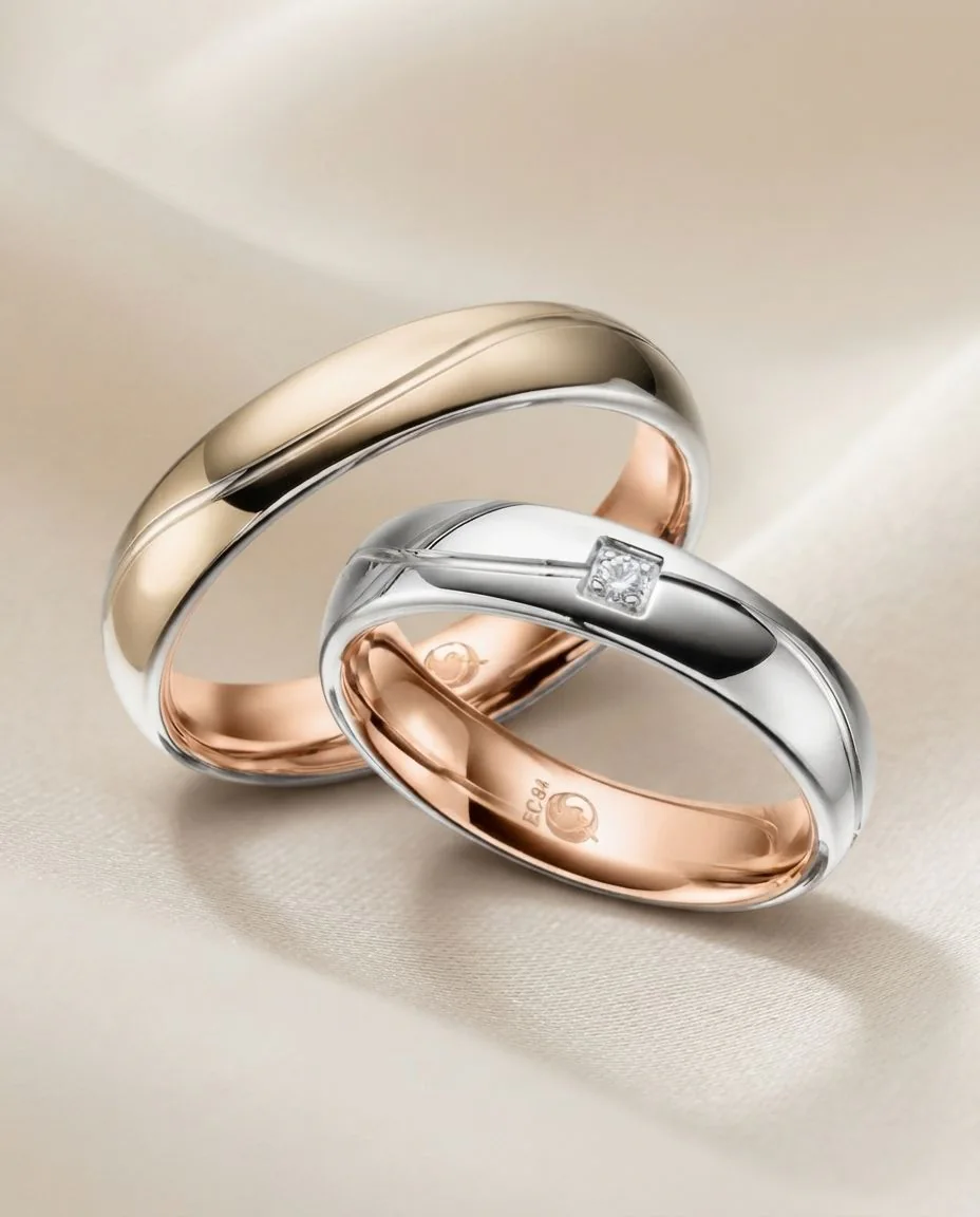 Trauringe · RU-1532-9 · Platin 600/- · drapiert