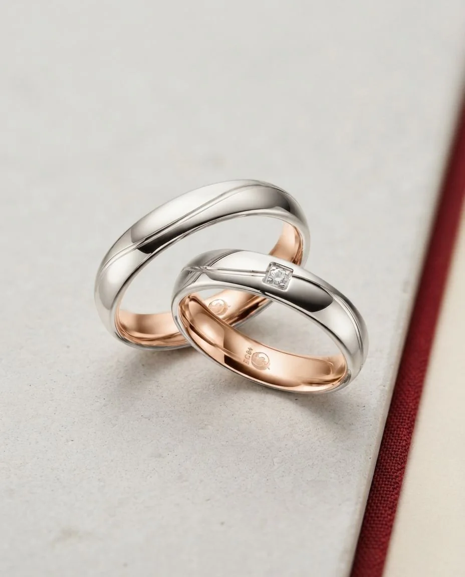 Trauringe · RU-1532-9 · Platin 600/- · drapiert