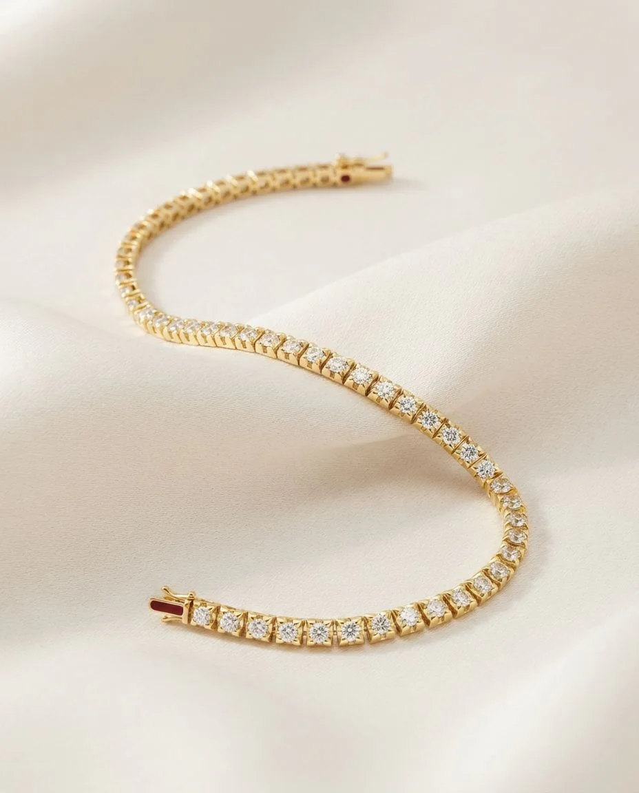 Armband 4er-Krappe 18 Karat Gelbgold · drapiert