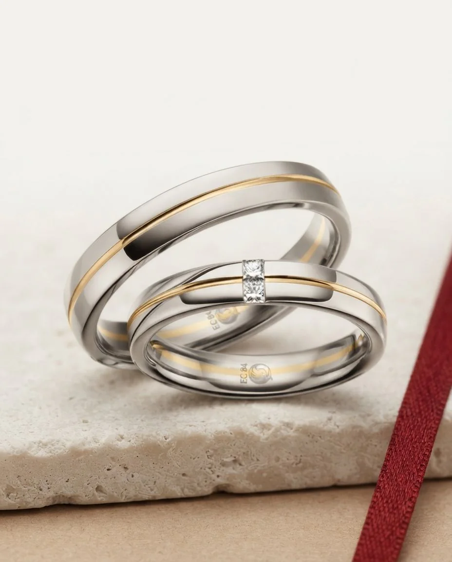 Trauringe · RU-1615-11 · Platin 600/- · drapiert
