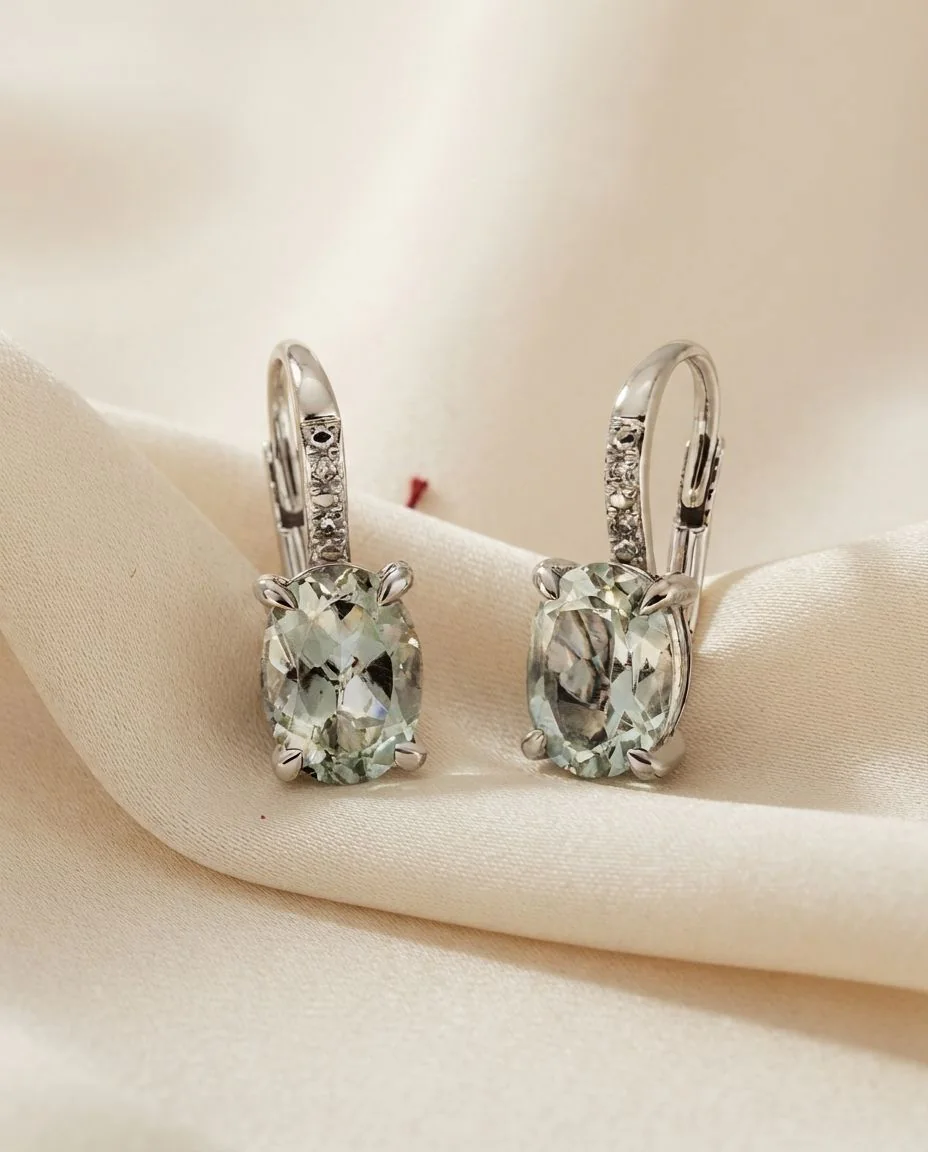 Ohrschmuck 4er-Krappe 14 Karat Weißgold · drapiert