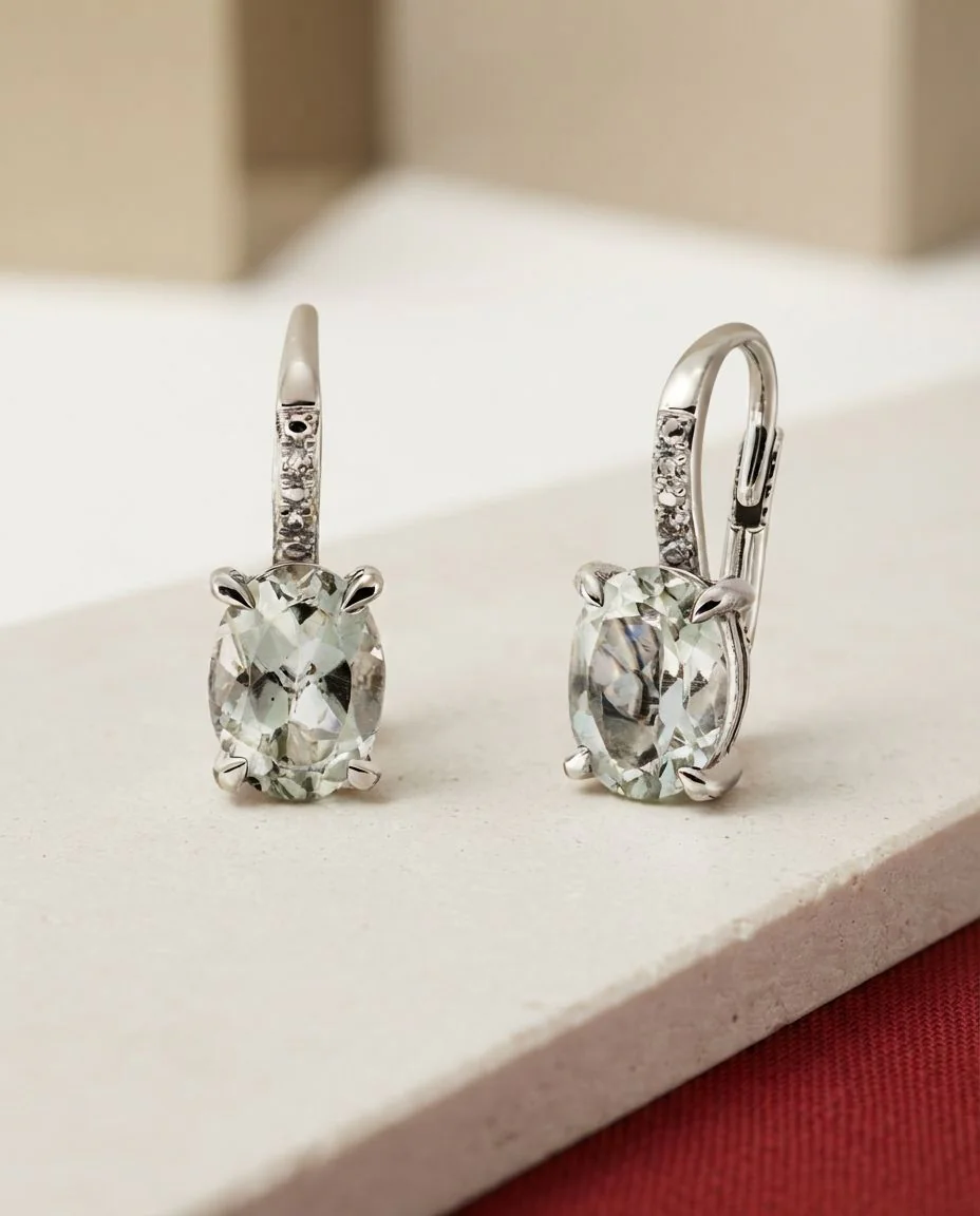 Ohrschmuck 4er-Krappe 14 Karat Weißgold · drapiert