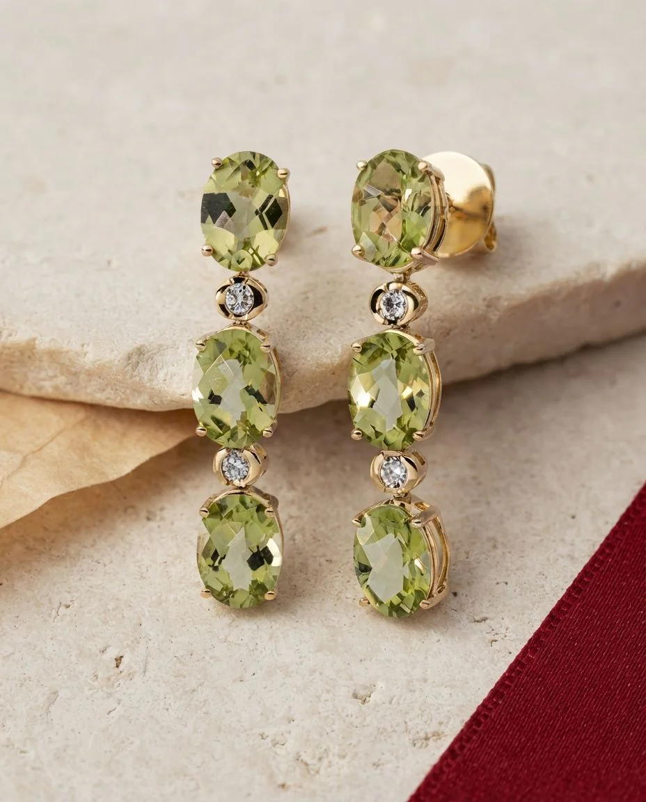 Ohrschmuck 18 Karat Gelbgold · drapiert
