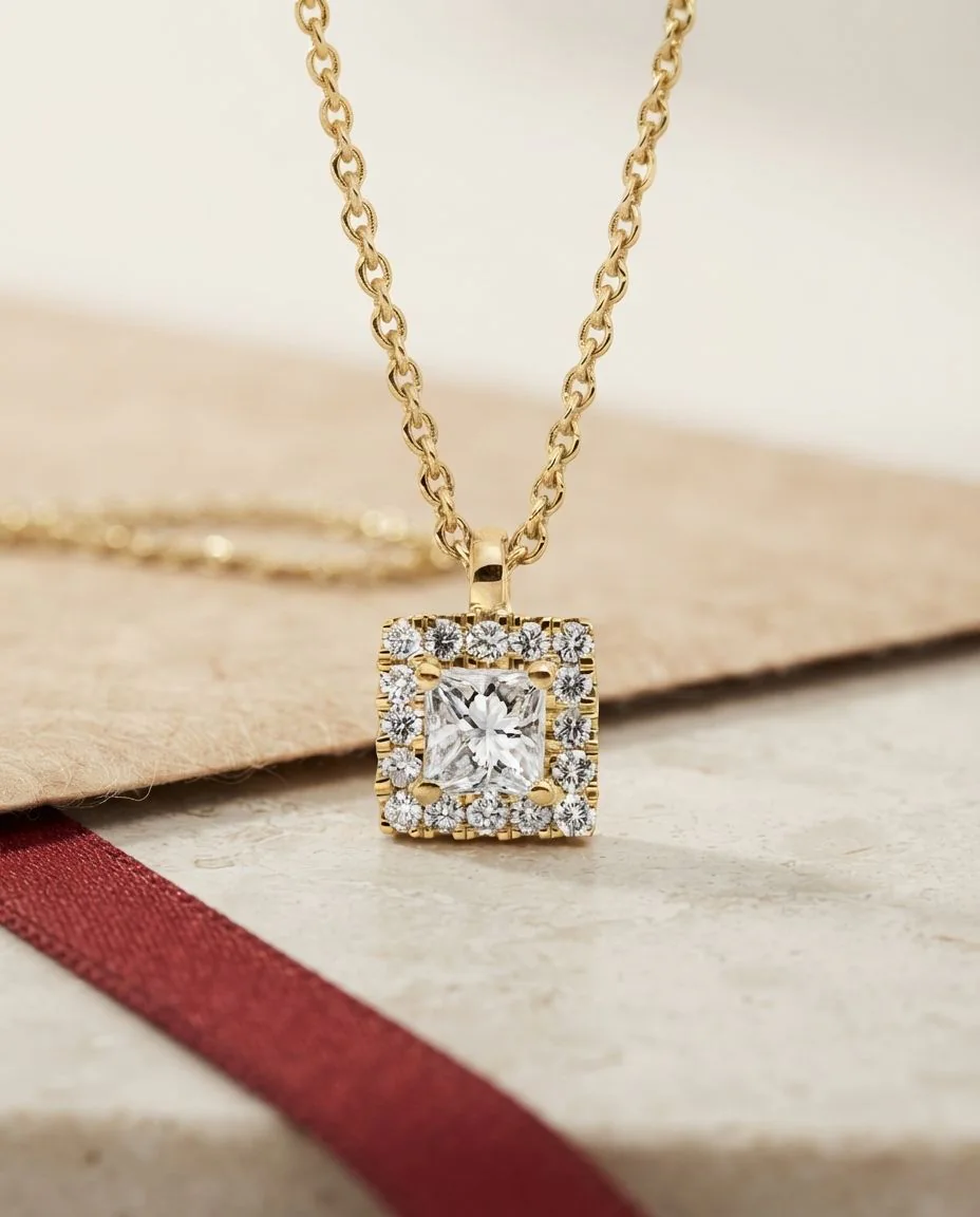 Collier 18 Karat Gelbgold, mit ZÖ 42 cm · drapiert