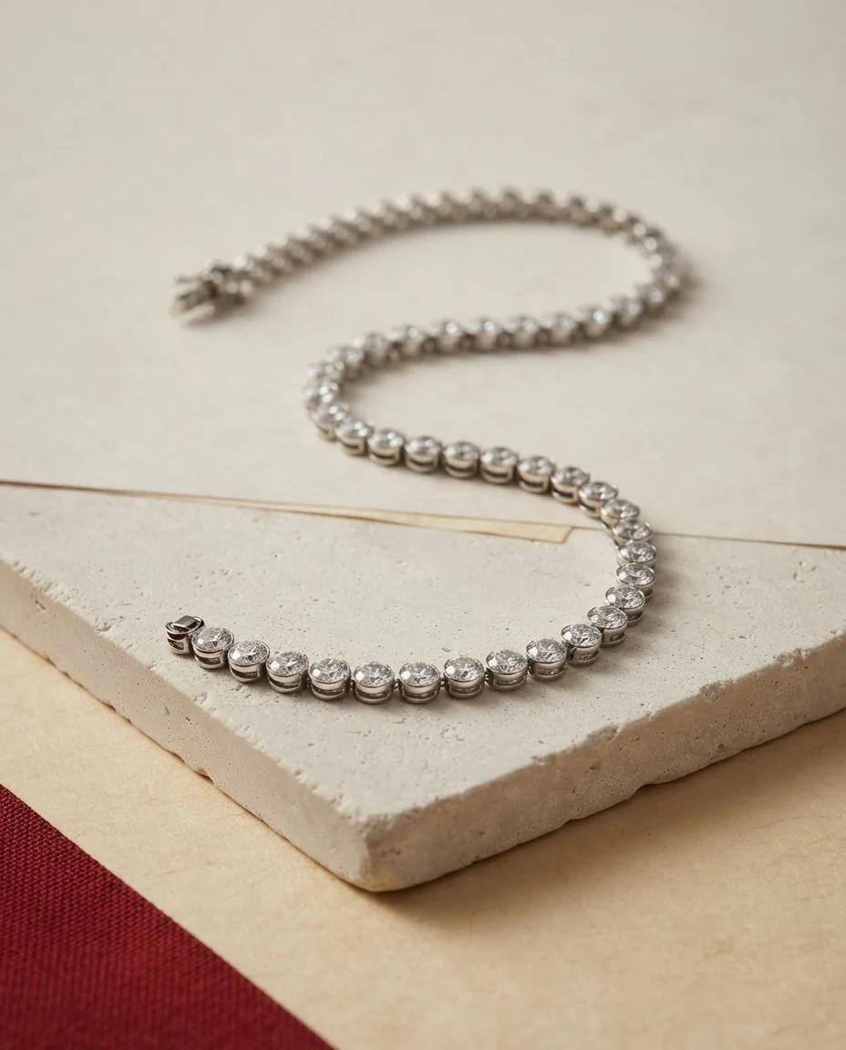 Armband 14 Karat Weißgold · drapiert