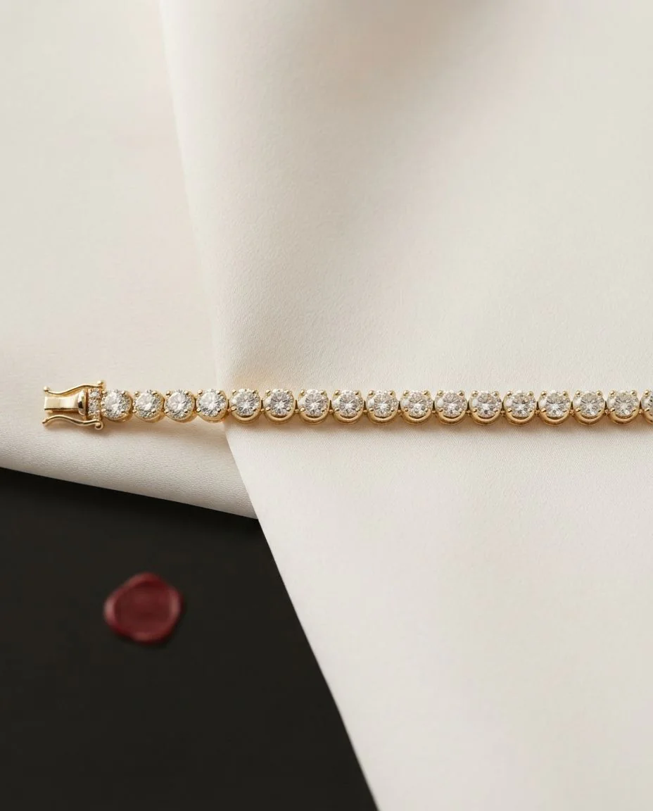 Armband 4er-Krappe 18 Karat Gelbgold · drapiert