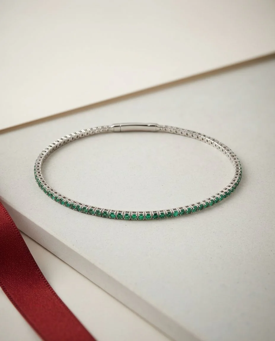 Armreif 18 Karat Weißgold · drapiert