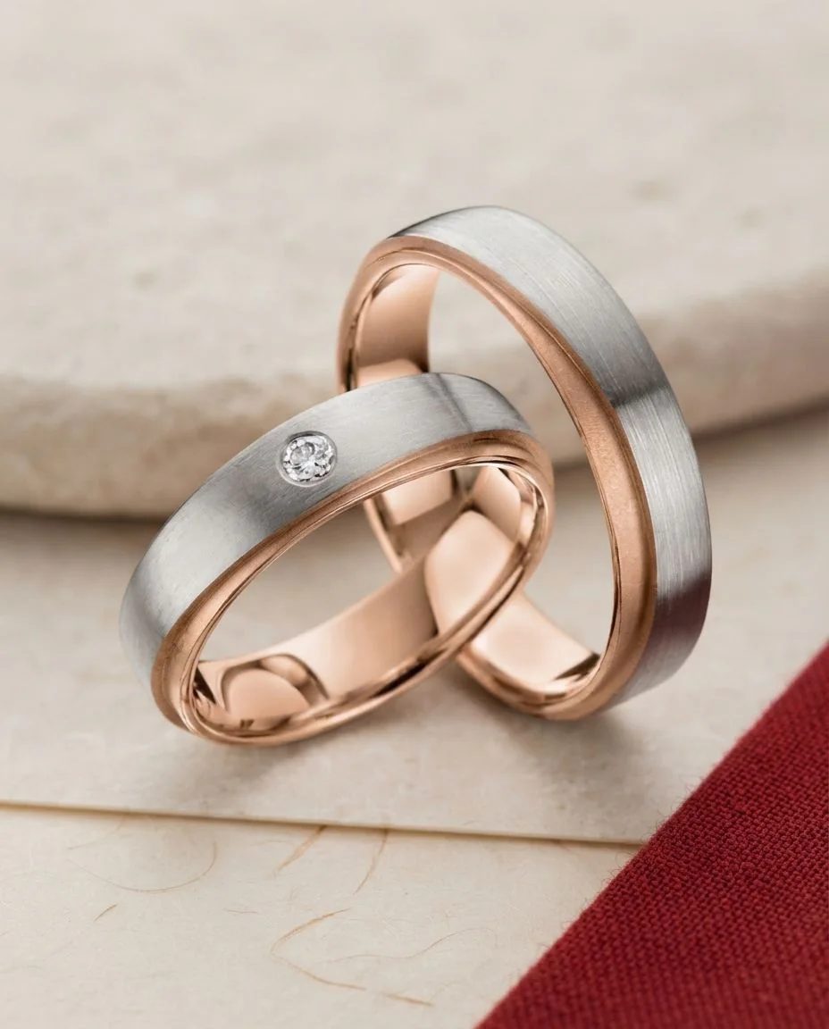 Trauringe · RU-1452-1 · Platin 600/- · drapiert
