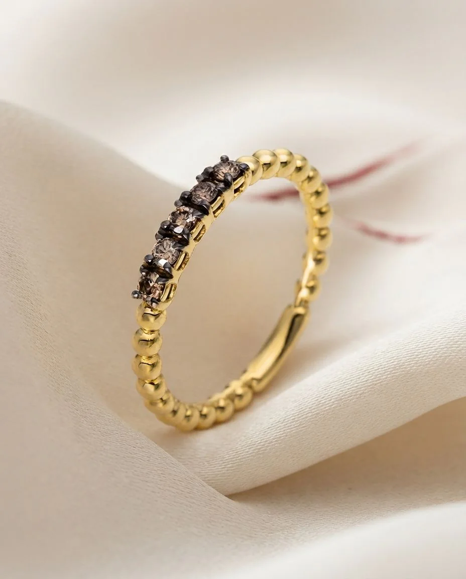 Ring 14 Karat Gelbgold · drapiert