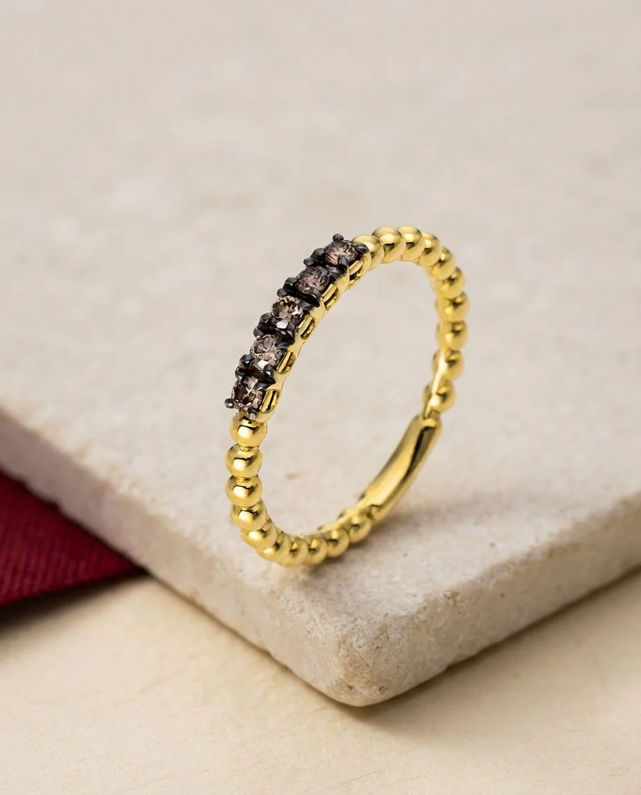 Ring 14 Karat Gelbgold · drapiert
