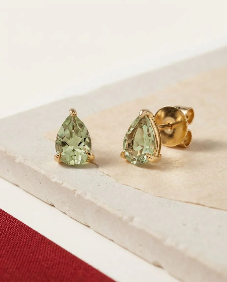 Ohrstecker 18 Karat Gelbgold · drapiert