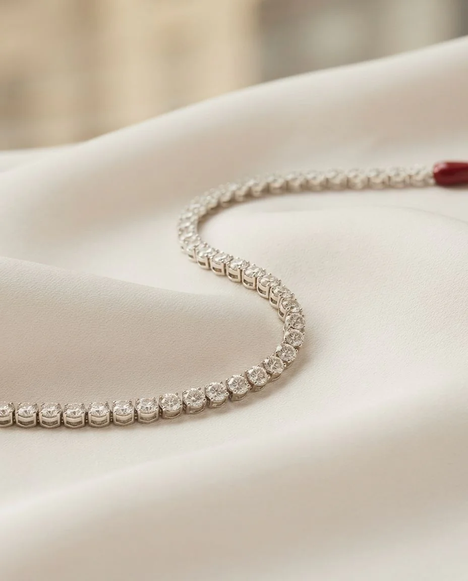 Armband 14 Karat Weißgold · drapiert
