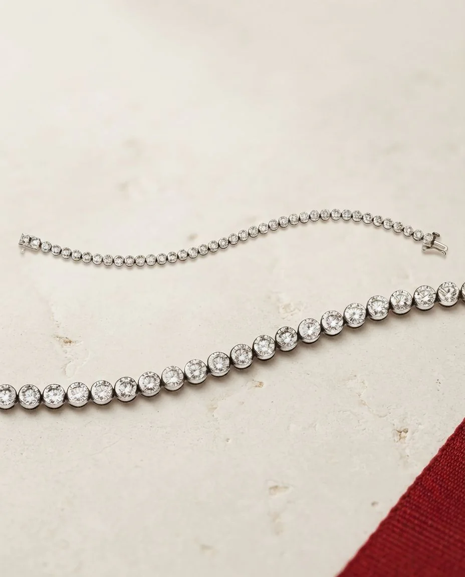 Armband 14 Karat Weißgold · drapiert