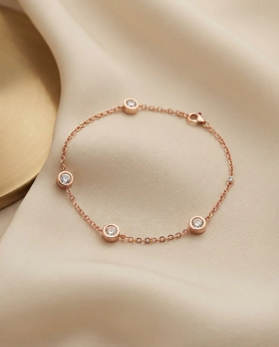 Armband 18 Karat Roségold · drapiert