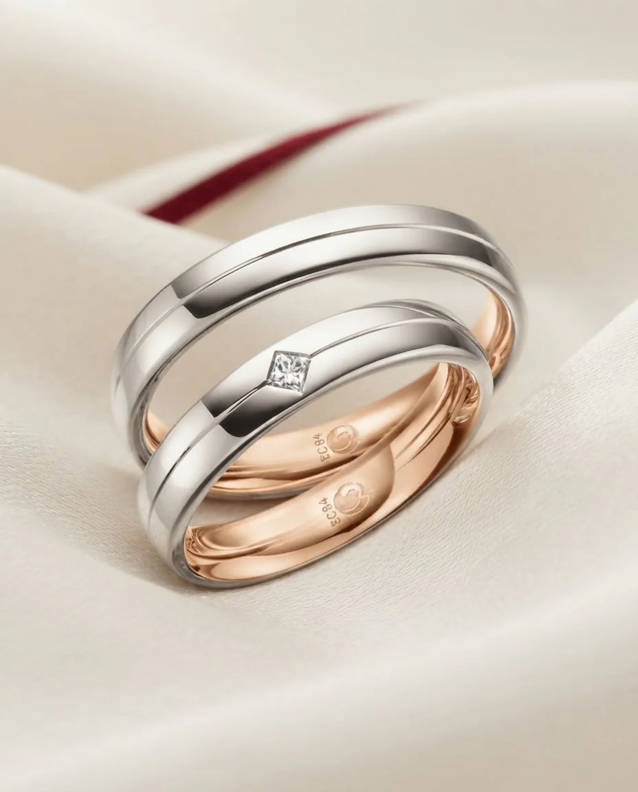 Trauringe · RU-1540-11 · Platin 600/- · drapiert