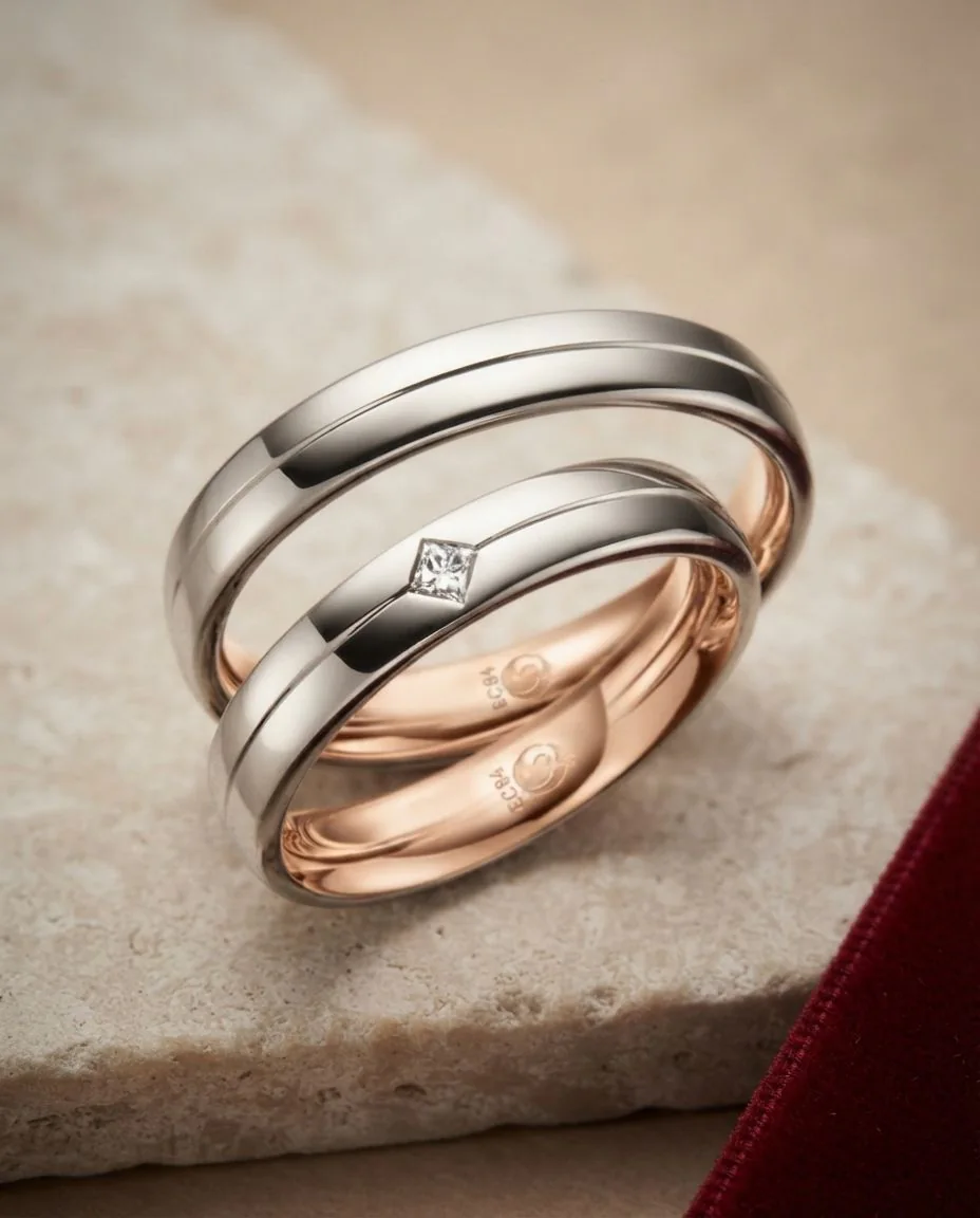 Trauringe · RU-1540-11 · Platin 600/- · drapiert