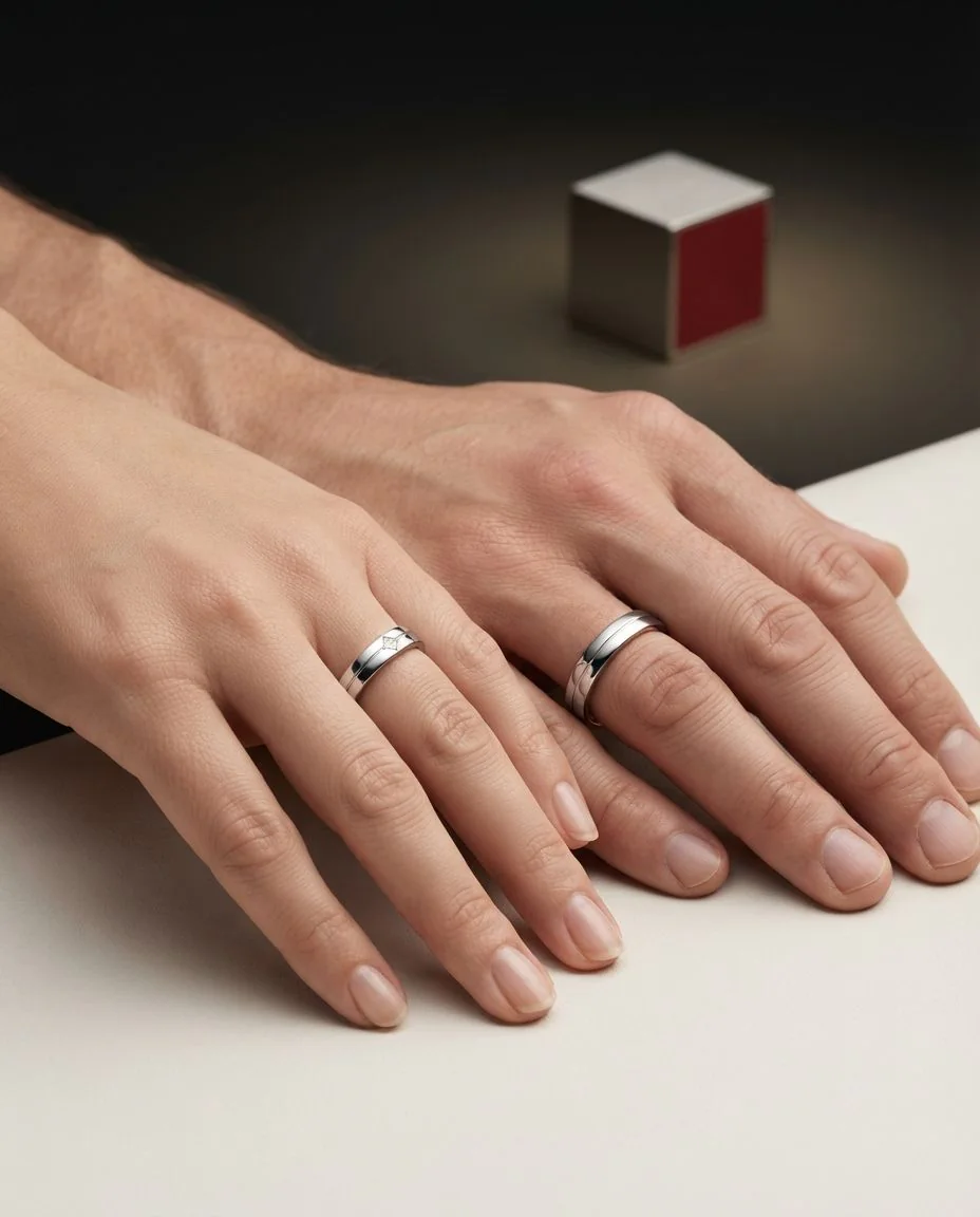 Trauringe · RU-1540-11 · Platin 600/- · getragen